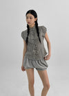 Iltense Puff Check Seersucker Short Sleeve Shirt