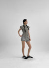 Iltense Puff Check Seersucker Short Sleeve Shirt