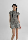 Iltense Puff Check Seersucker Short Sleeve Shirt