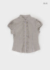 Iltense Puff Check Seersucker Short Sleeve Shirt