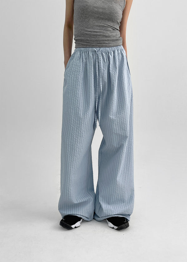 Yamyam Stripe Banding Wide Pants – BLACKUP