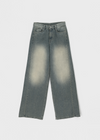 Maponing cut wide denim pants