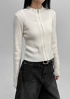 [MADE] Sharp Slim Knit Zip-up