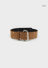 Studded suede wide belt