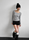 Hiben Square Neck Golji Knit