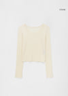 [MADE] Sheer Ultensel Round Long Sleeve T-Shirt (Tencel 86%)