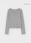 [B-BASIC] Standard U-neck long-sleeved shirt (2 SIZE)