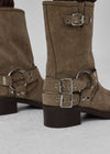 Rilton suede buckle short boots