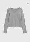 [B-BASIC] Standard V-neck Long Sleeve T-shirt