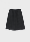 Melong Check Chiffon Midi Skirt