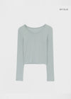 [MADE] Sheer Ultensel Round Long Sleeve T-Shirt (Tencel 86%)