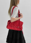 Rominut Leather Buckle Shoulder Bag