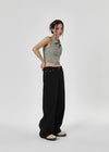 UNISEX mirror wide cotton pants