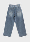 Remitin Washed Wide Denim Pants