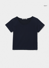 [B-BASIC] Washable Cool U-Neck Short Sleeve T-Shirt 2SIZE