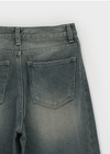 Pantalons en denim large Maponing