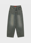 Nickel Washing Wide Denim Pants