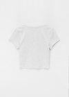 [B-BASIC] Standard U-Ausschnitt Crop Kurzarm T-Shirt (2SIZE)