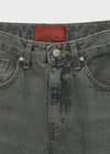 Nickel Washing Wide Denim Pants