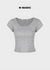 [B-BASIC] Cool Standard U-neck Crop Short Sleeve T-shirt (2SIZE)