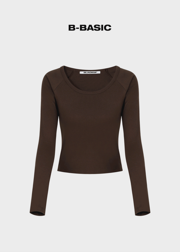 [B-BASIC] Standard Nagrang U-Neck Long Sleeve T-Shirt (2SIZE)
