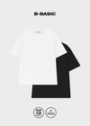[B-BASIC] Solid Cotton Short Sleeve T-shirt (2PACK)