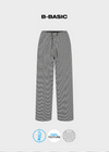 [B-BASIC] Summer Stripe Wide Banded Pants