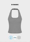 [B-BASIC] Summer Stripe Halter Sleeveless
