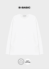 [B-BASIC] เสื้อยืดแขนยาวทรงหลวมผ้าฝ้ายแข็ง