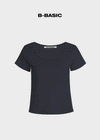 [B-BASIC] Standard U-Ausschnitt Kurzarm T-Shirt (2SIZE)