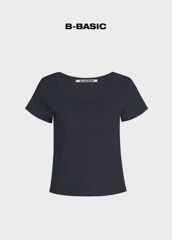 [B-BASIC] Standard U-Ausschnitt Kurzarm T-Shirt (2SIZE)