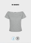 [B-BASIC] Waschbares Cool Boot-Ausschnitt Kurzarm T-Shirt 2GRÖSSE