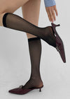 Collants transparents sous le genou