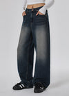 Coldham gewaschene weite Denim-Hose