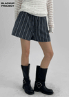 [MADE] Polyp Linen Stripe Banding Shorts