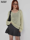 [MADE] Unheel Linen Boxy Long Sleeve Knit