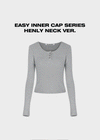 [MADE] Easy Henry Neck Long Sleeve T-Shirt With Cap