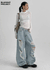 [MADE] Porcelain Nasirang Likod na Banding na Denim Pants