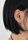(SILVER 925)Hibil Foil Ear Cuff