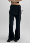 Rounded Bootcut Wrap Slacks