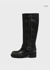 Rien Lavage Boucle Cuir Bottes Longues