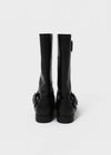 Timena Buckle Leather Middle Boots