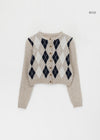 Gilet en tricot Argyle Huk