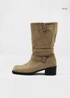 Botas Medias con Fruncido Mater Buckle