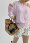 Shorong Summer Raffia Rattan Tote Bag (Banana Leaf)