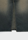 [MADE] Log Washing Long Denim Skirt