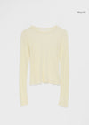 Missot Layered Tencel Long Sleeve Tee (30% ขนแกะ)