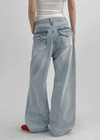 Natas Back Pocket Wide Denim Pants