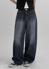Elton Summer Washing Wide Denim Pants
