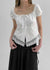 Palmk Frill Lace Short Sleeve Blouse